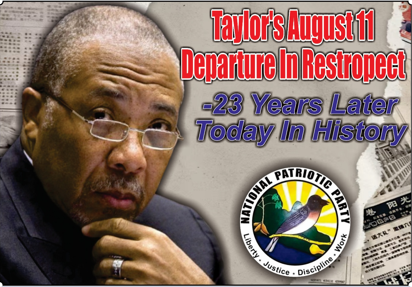 Taylor’s August 11 Departure In Retrospect  -23 Years Later Today In History